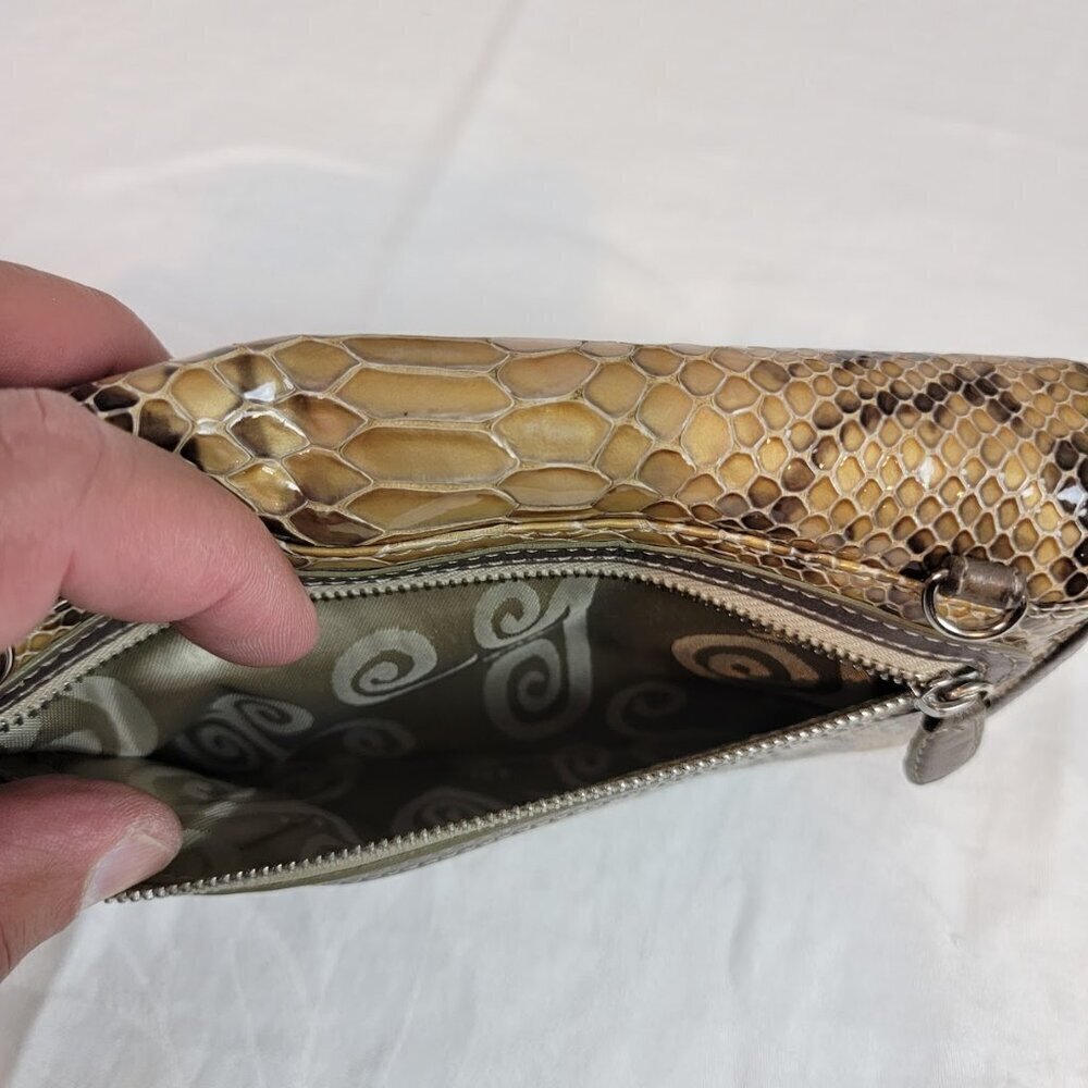 Brighton Python-Embossed Tri-Fold Wallet - image 4